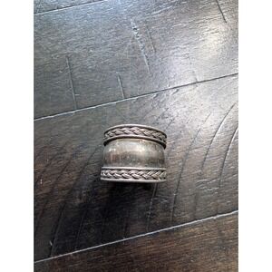 Sterling Silver 925 BA Braided Cigar Band Ring Sz 6 4.89 Grams